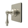 thumbnail image 1 of Kingston Brass KS4048AL Restoration Single-Handle Six-Way Diverter Valve with Square Trim Kit, Brushed Nickel, 1 of 4