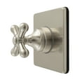 thumbnail image 1 of Kingston Brass KS4048AX Restoration Single-Handle Six-Way Diverter Valve with Square Trim Kit, Brushed Nickel, 1 of 4