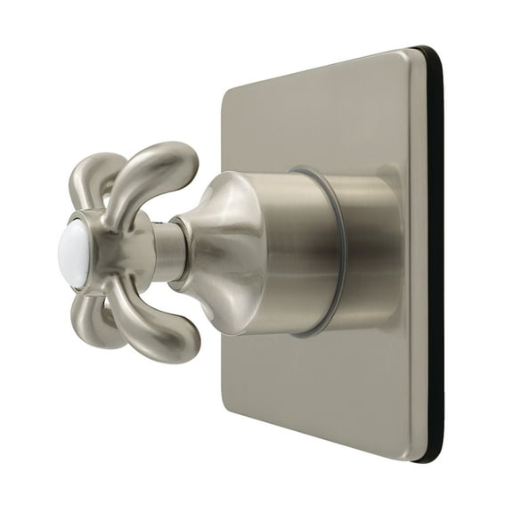 Kingston Brass KS4048TX French Country Single-Handle Six-Way Diverter Valve with Square Trim Kit, Brushed Nickel