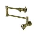 thumbnail image 1 of Kingston Brass KS4103CG Fuller Wall Mount Pot Filler Faucet, Antique Brass, 1 of 4