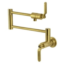 Kingston Brass KS4107KL Whitaker Wall Mount Pot Filler Faucet, Brushed Brass