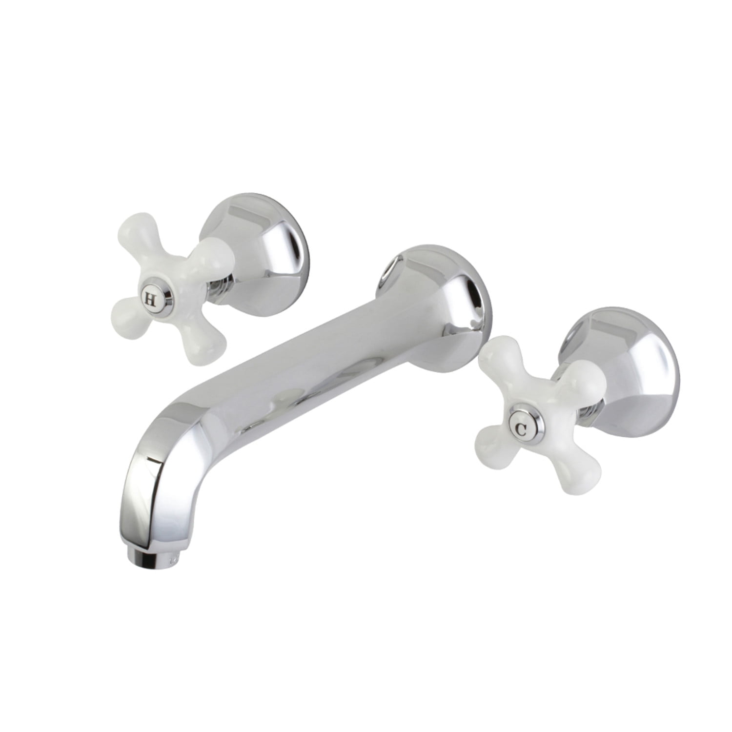 Kingston Brass KS4121PX Metropolitan 2-Handle Wall Mount Bathroom Faucet, Polished Chrome