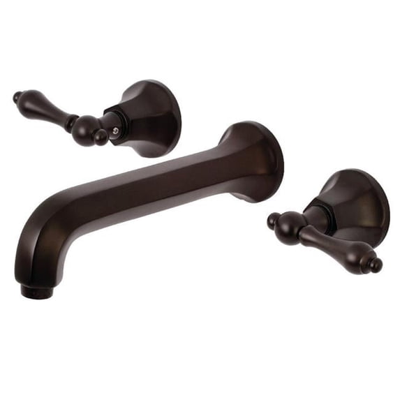 Kingston Brass KS4125AL Metropolitan 2-Handle Wall Mount Bathroom Faucet, Oil Rubbed Bronze