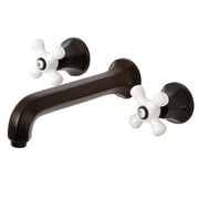 Kingston Brass KS4125PX Metropolitan 2-Handle Wall Mount Bathroom Faucet, Oil Rubbed Bronze