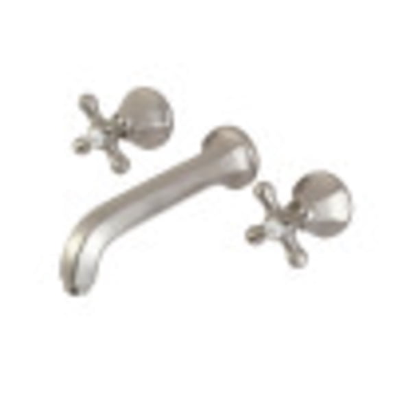 Kingston Brass KS4128AX Metropolitan 2-Handle Wall Mount Bathroom Faucet, Brushed Nickel
