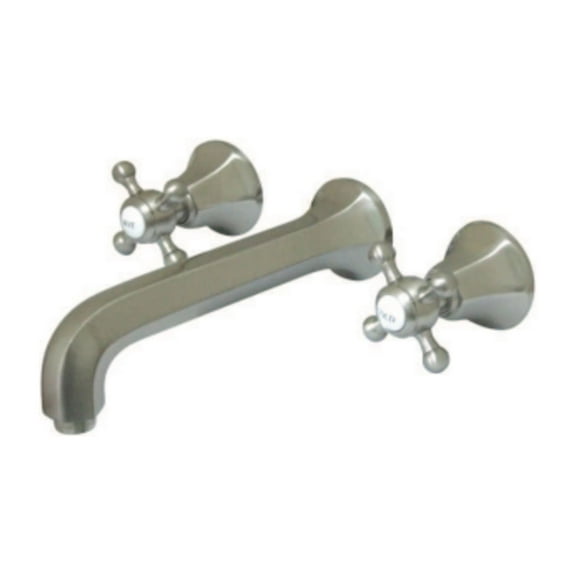 Kingston Brass KS4128BX Wall Mount Bathroom Faucet, Brushed Nickel
