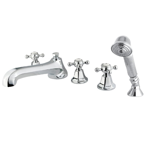 Kingston Brass KS43015BX Metropolitan 5-Piece Roman Tub Faucet with Hand Shower, Polished Chrome