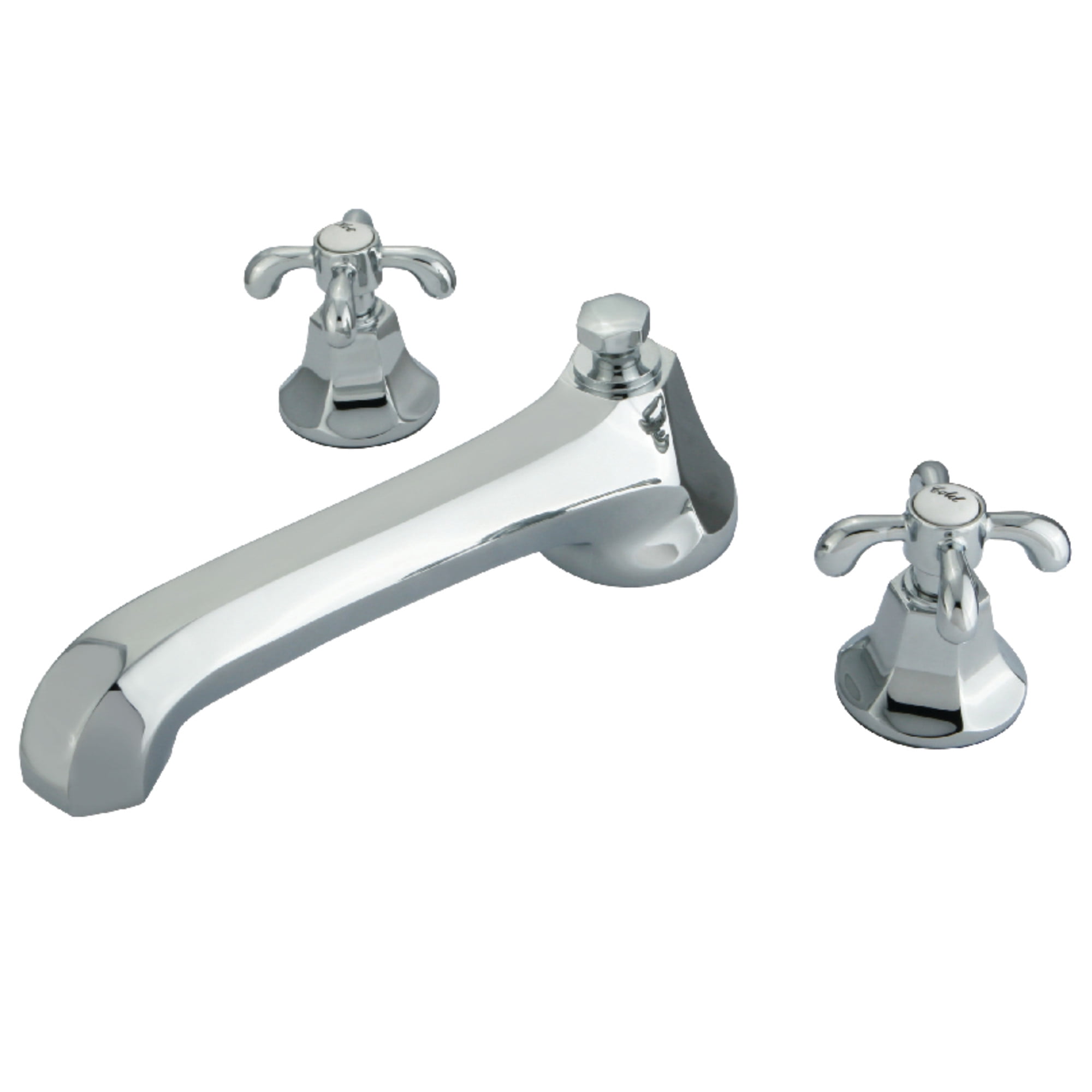 Kingston Brass KS4301TX Vintage Two-Handle Deck Mount Roman Tub Faucet, Polished Chrome