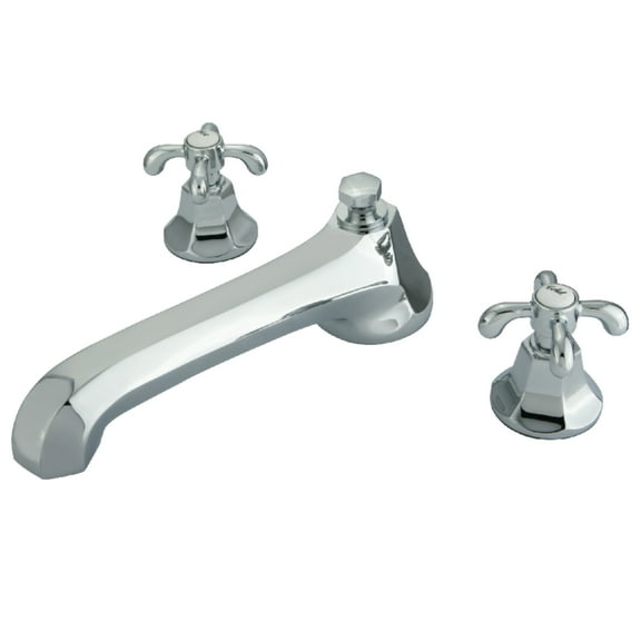 Kingston Brass KS4301TX Vintage Two-Handle Deck Mount Roman Tub Faucet, Polished Chrome