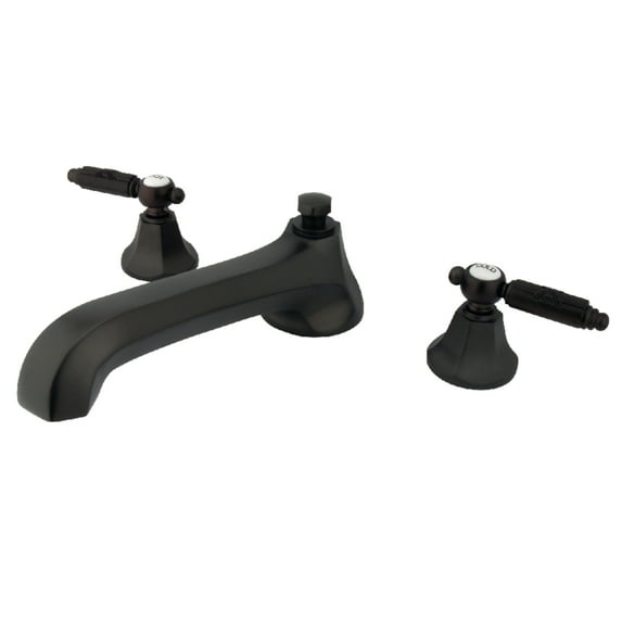 Kingston Brass KS4305GL Georgian Two-Handle Deck Mount Roman Tub Faucet, Oil Rubbed Bronze