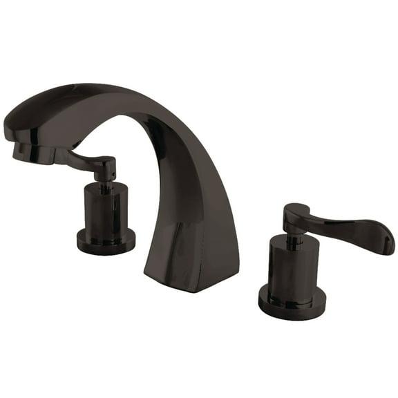 Kingston Brass KS4365DFL Vintage Two-Handle Deck Mount Roman Tub Faucet, Oil Rubbed Bronze