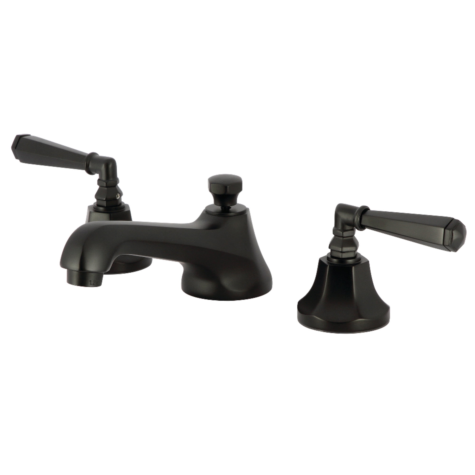 Kingston Brass KS4460HL Metropolitan Widespread Bathroom Faucet with Brass Pop-Up, Matte Black