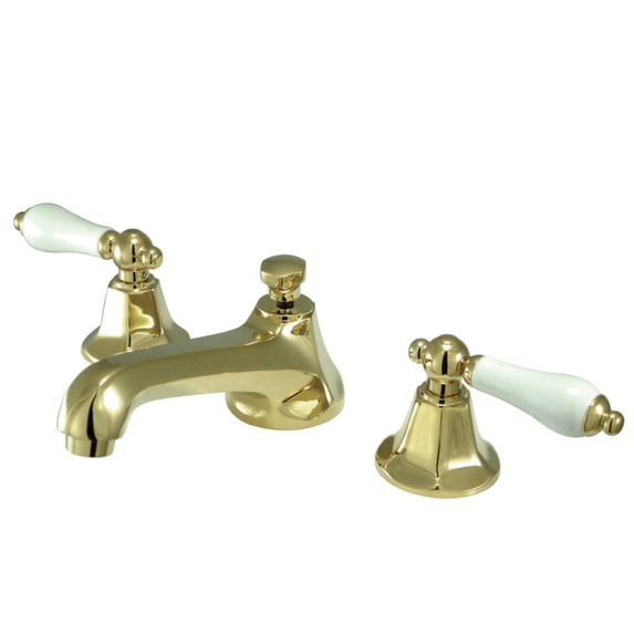 Kingston Brass KS4462PL 8 in. Widespread Bathroom Faucet, Polished Brass