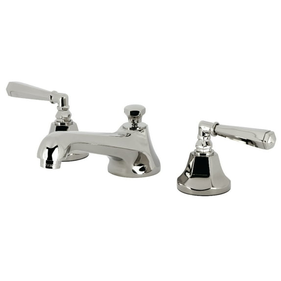 Kingston Brass KS4466HL Metropolitan Widespread Bathroom Faucet with Brass Pop-Up, Polished Nickel