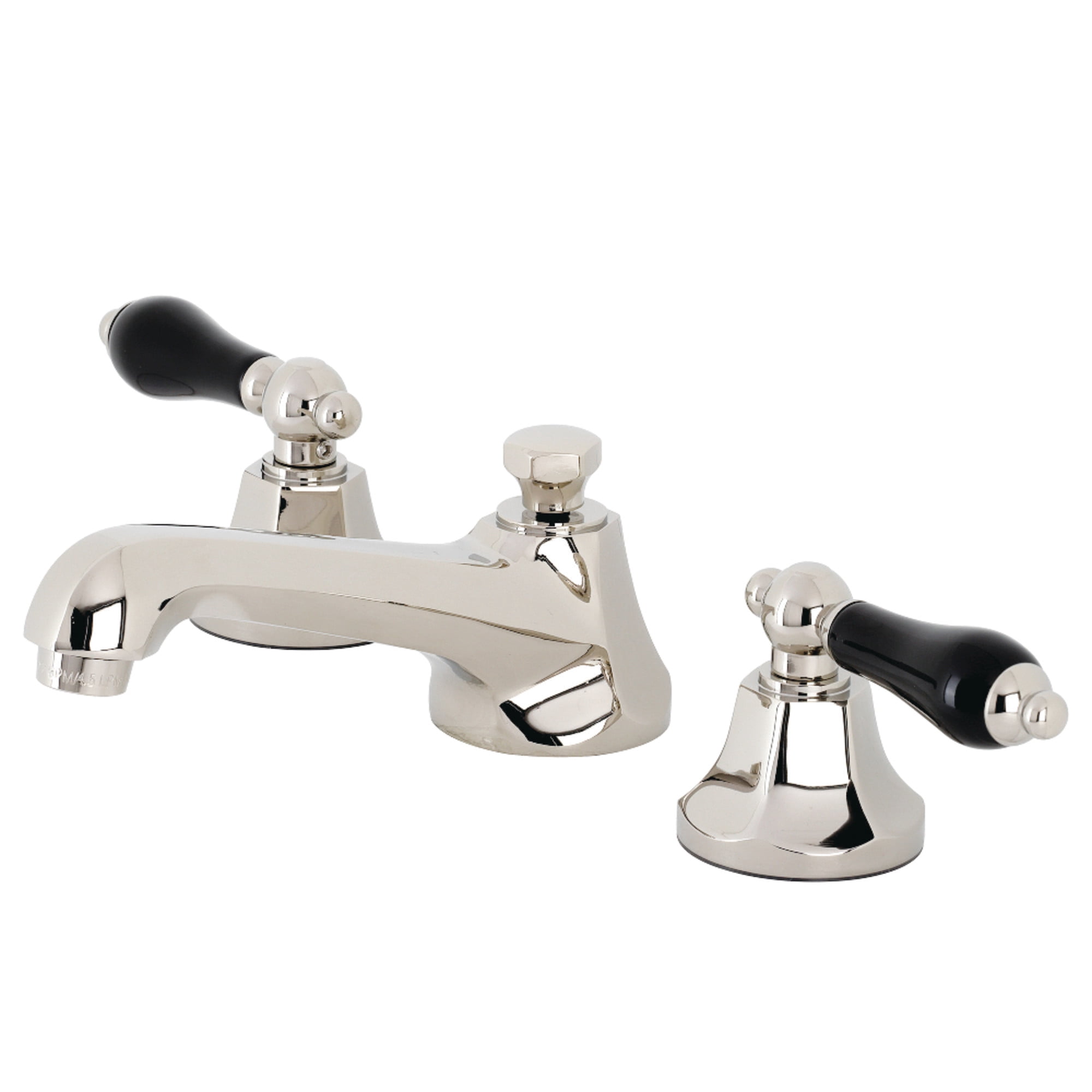 Kingston Brass KS4466PKL Duchess Widespread Bathroom Faucet with Brass Pop-Up, Polished Nickel