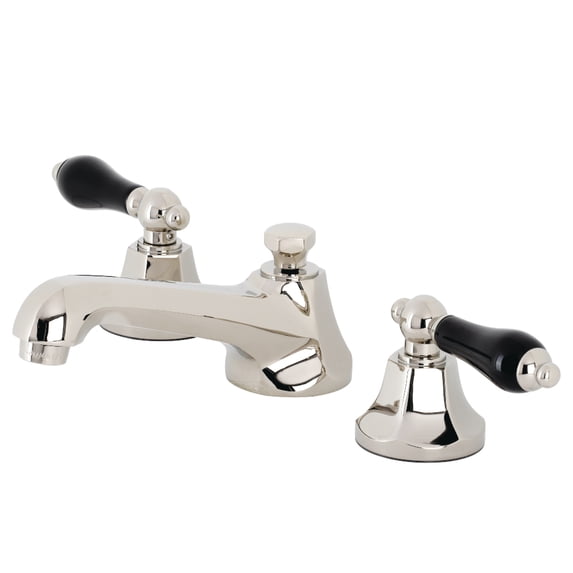 Kingston Brass KS4466PKL Duchess Widespread Bathroom Faucet with Brass Pop-Up, Polished Nickel