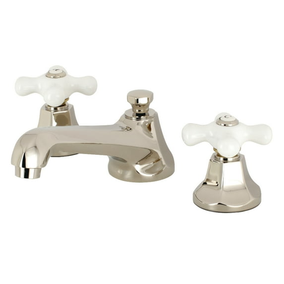 Kingston Brass KS4466PX 8 in. Widespread Bathroom Faucet, Polished Nickel