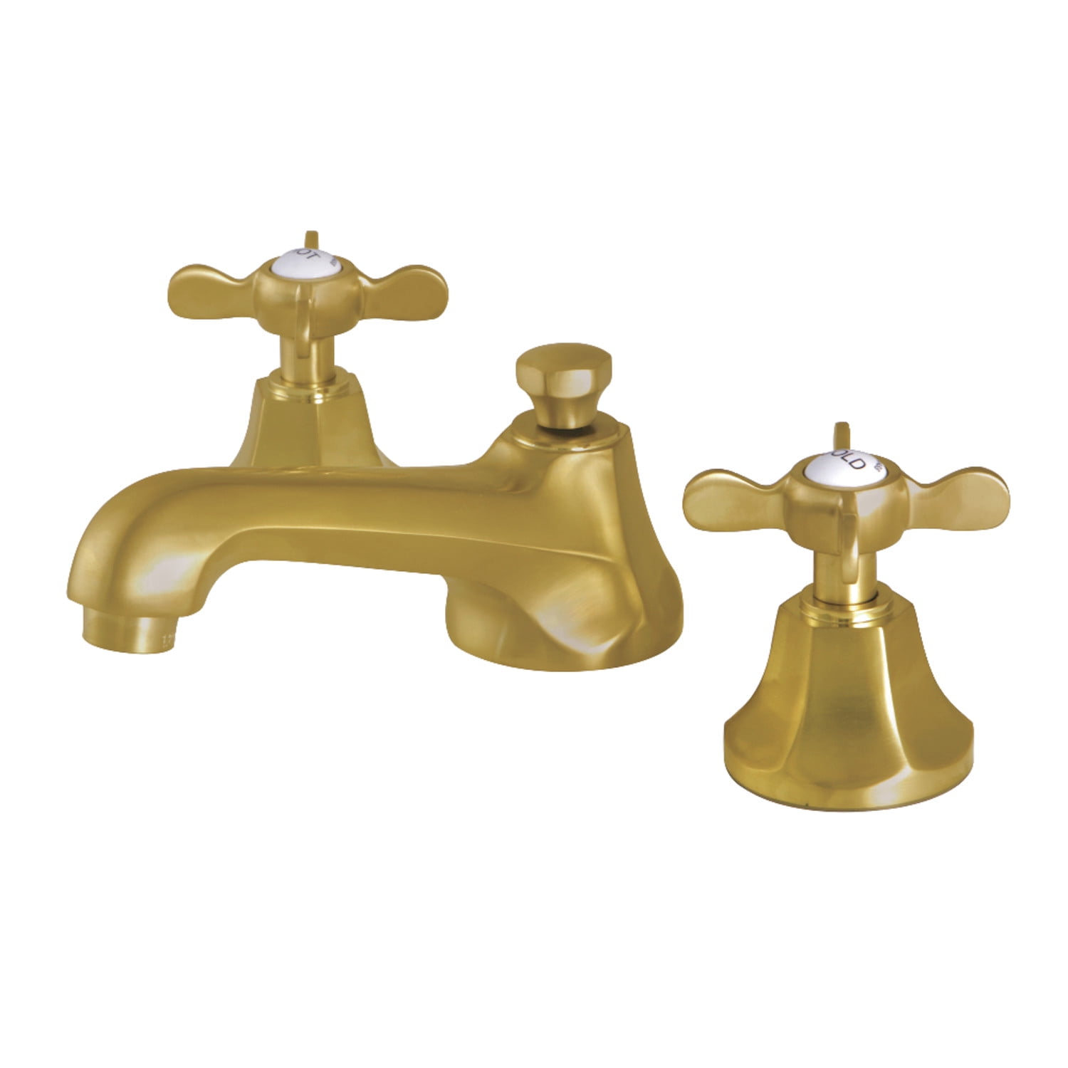Kingston Brass KS4467BEX Essex 8" Widespread Bathroom Faucet, Brushed Brass