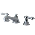thumbnail image 1 of Kingston Brass KS4471BAL  Two-Handle 3-Hole Deck Mount Widespread Bathroom Faucet with Brass Pop-Up in Polished Chrome, 1 of 5