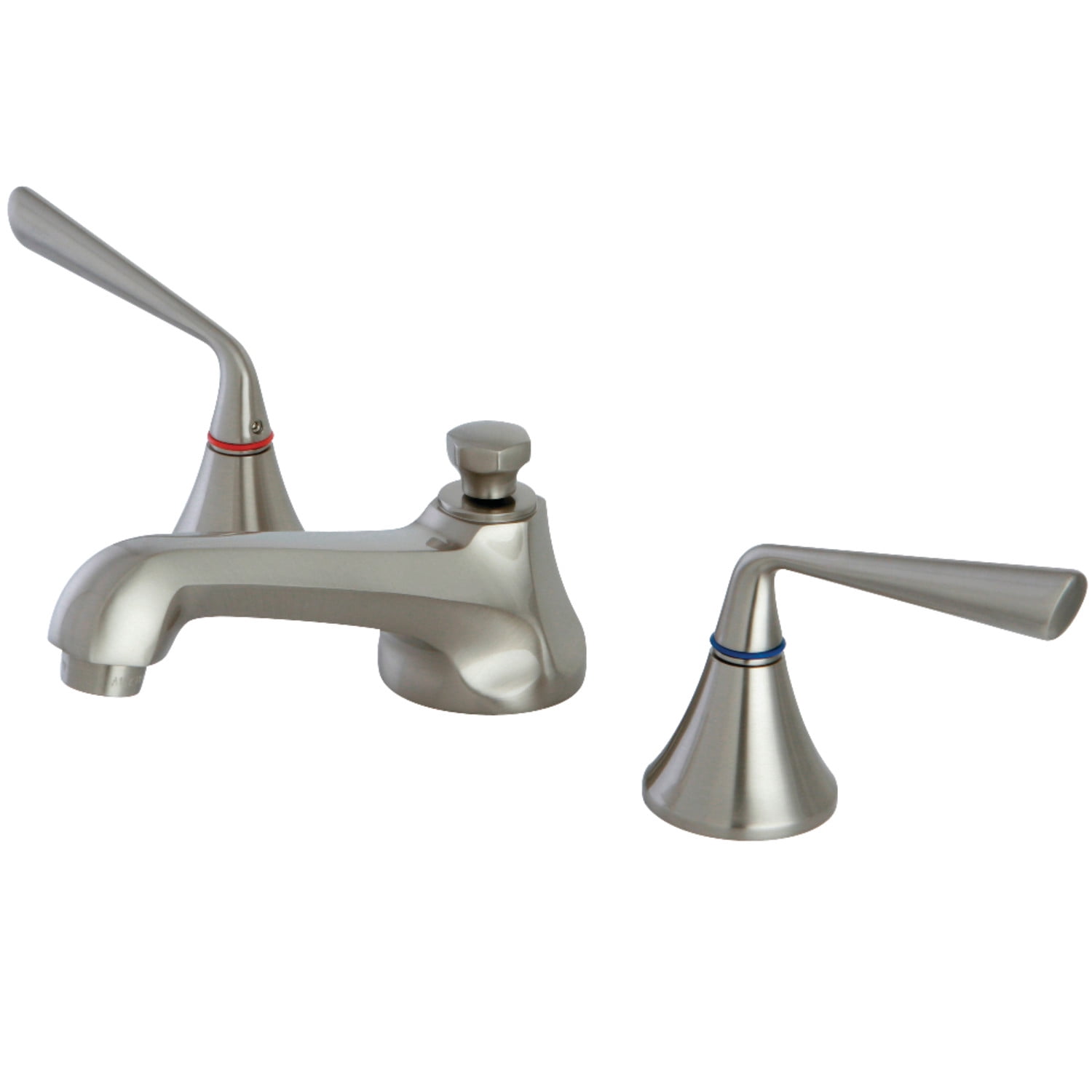 Kingston Brass KS4478ZL 8 in. Widespread Bathroom Faucet, Brushed Nickel