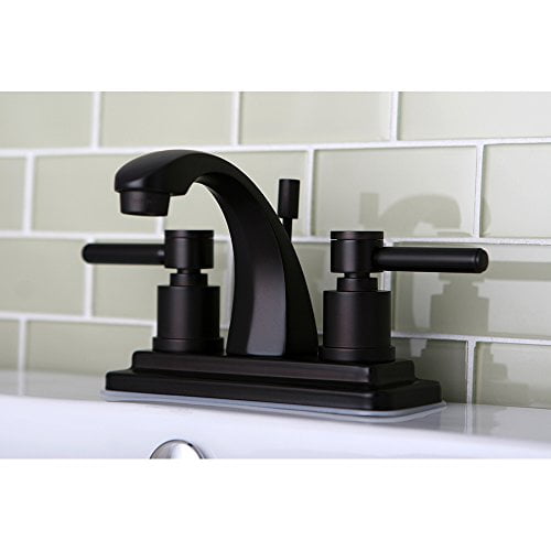Kingston Brass Concord Two Handle 4" Centerset Lavatory Faucet with Brass Pop-up