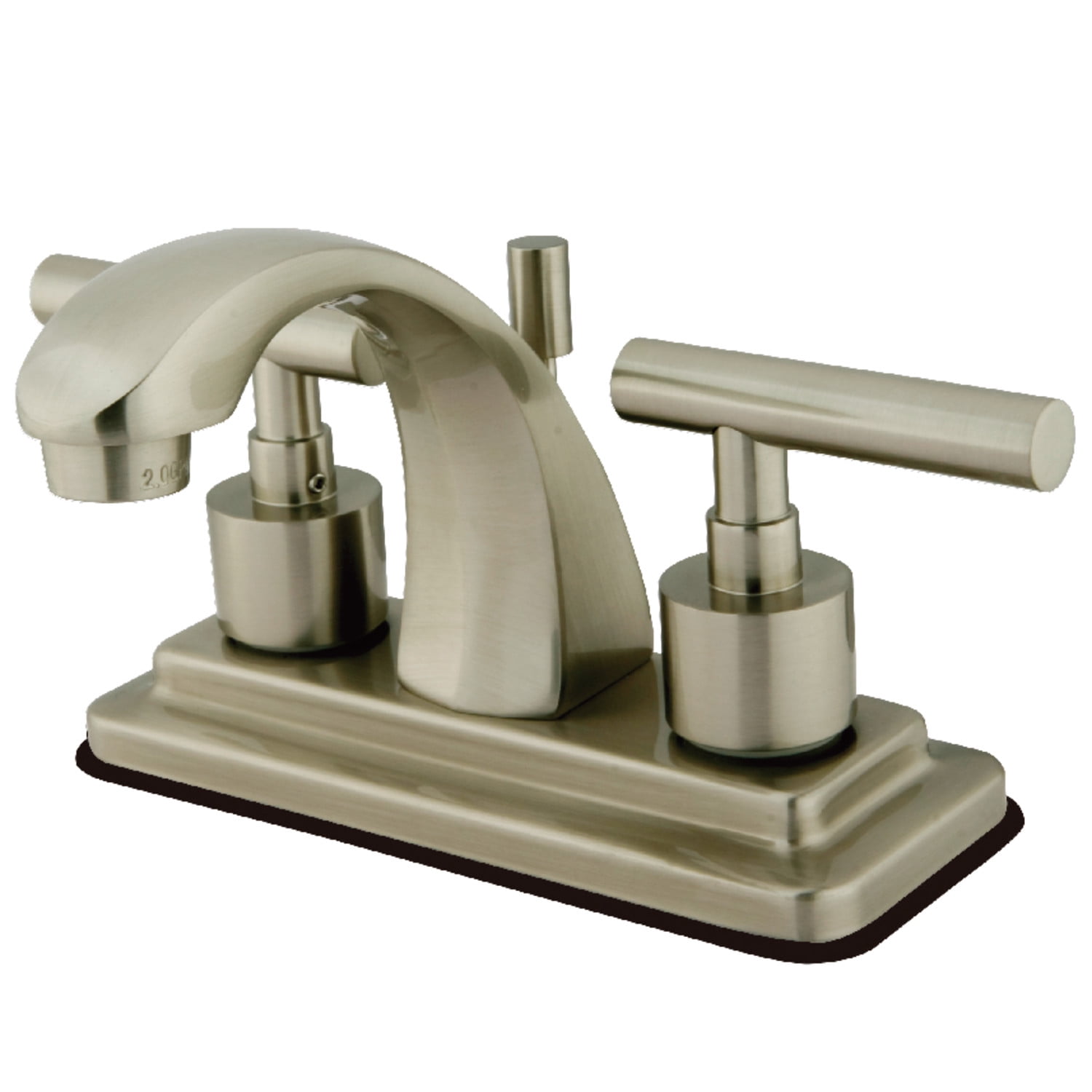 Kingston Brass Manhattan Two Handle 4" Centerset Lavatory Faucet with Brass Pop-up
