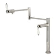thumbnail image 1 of Kingston Brass KS4706PL Metropolitan Deck Mount Pot Filler Faucet, Polished Nickel, 1 of 7