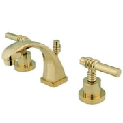 Kingston Brass KS4942ML Claremont Widespread Bathroom Faucet, Polished Brass