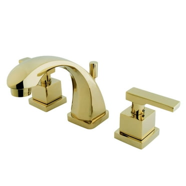 Kingston Brass KS4942QLL Executive Widespread Bathroom Faucet, Polished Brass
