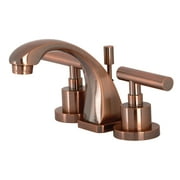 Kingston Brass KS494CMLAC Manhattan 8 in. Widespread Bathroom Faucet, Antique Copper