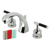 Kingston Brass KS4981CKL Kaiser Widespread Bathroom Faucet with Brass Pop-Up, Polished Chrome