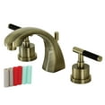 thumbnail image 1 of Kingston Brass KS4983CKL Kaiser Widespread Bathroom Faucet with Brass Pop-Up, Antique Brass, 1 of 8
