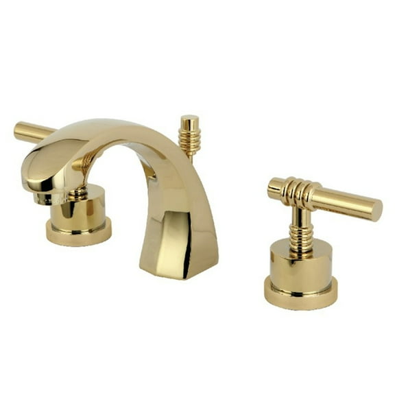 Kingston Brass KS4988ML Milano 8-Inch Widespread Lavatory Faucet, Satin Nickel