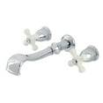 thumbnail image 1 of Kingston Brass KS5021PX  Two-Handle Wall Mount Roman Tub Faucet, Polished Chrome, 1 of 7
