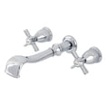 thumbnail image 1 of Kingston Brass KS5021ZX Millennium Two-Handle Wall Mount Roman Tub Faucet, Polished Chrome, 1 of 7
