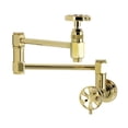 thumbnail image 1 of Kingston Brass KS5102RX Belknap Wall Mount Pot Filler Faucet in Polished Brass, 1 of 5