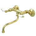 thumbnail image 1 of Kingston Brass KS516PB Wall Mount Bathroom Faucet, Polished Brass, 1 of 2