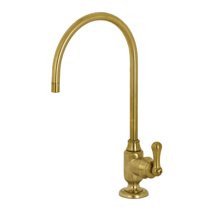 Kingston Brass Einhebel-Kaltwasser-Filterhahn, Gebürstetes Messing – Für Untertischfilter