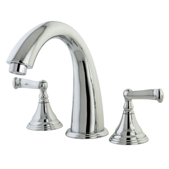 Kingston Brass KS5361FL Royale Two-Handle Deck Mount Roman Tub Faucet, Polished Chrome