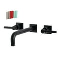 thumbnail image 1 of Kingston Brass KS6020DKL Kaiser Two-Handle Wall Mount Roman Tub Faucet, Matte Black, 1 of 7