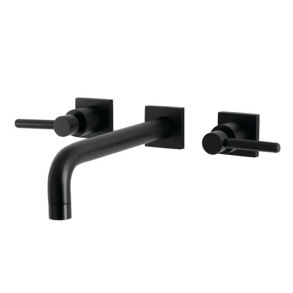 Kingston Brass KS6020DL Concord Two-Handle Wall Mount Roman Tub Faucet, Matte Black