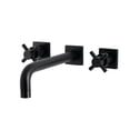 thumbnail image 1 of Kingston Brass KS6020DX Concord Two-Handle Wall Mount Roman Tub Faucet, Matte Black, 1 of 7