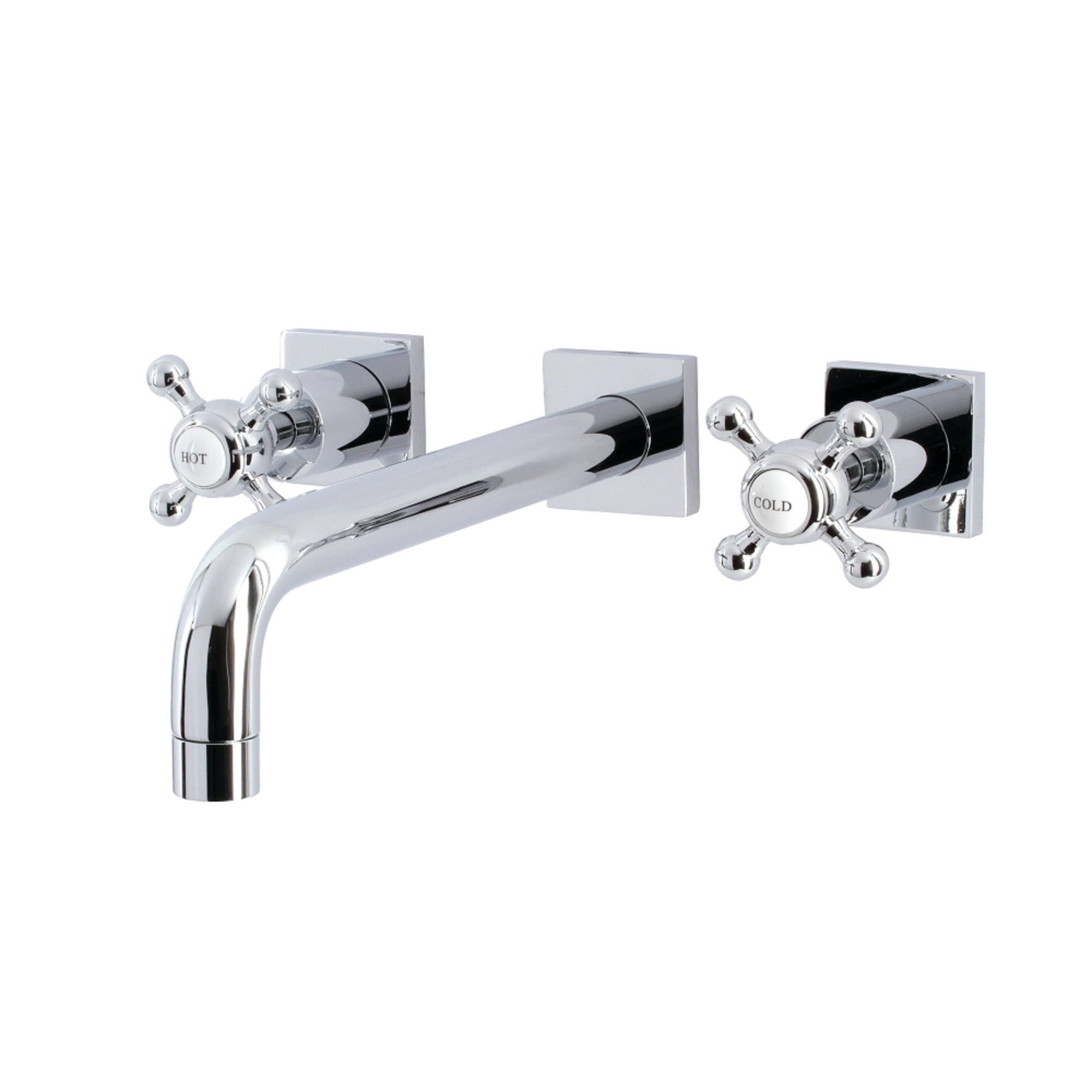 Kingston Brass KS6021BX Metropolitan Two-Handle Wall Mount Roman Tub Faucet, Polished Chrome