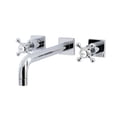 thumbnail image 1 of Kingston Brass KS6021BX Metropolitan Two-Handle Wall Mount Roman Tub Faucet, Polished Chrome, 1 of 7