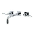 thumbnail image 1 of Kingston Brass KS6021DFL NuWave Two-Handle Wall Mount Roman Tub Faucet, Polished Chrome, 1 of 7
