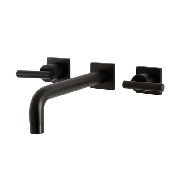 Kingston Brass KS6025CML Manhattan Two-Handle Wall Mount Roman Tub Faucet, Oil Rubbed Bronze