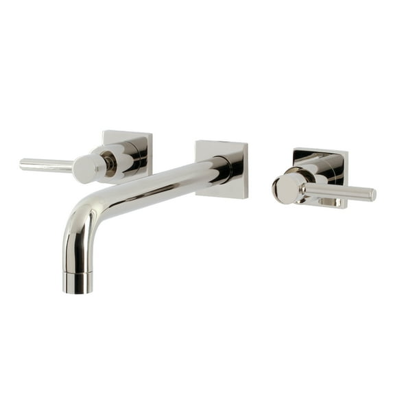 Kingston Brass KS6026DL Concord Two-Handle Wall Mount Roman Tub Faucet, Polished Nickel