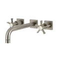 thumbnail image 1 of Kingston Brass KS6028NX Hamilton Two-Handle Wall Mount Roman Tub Faucet, Brushed Nickel, 1 of 4