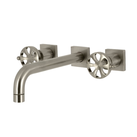 Kingston Brass KS6028RX Belknap Two-Handle Wall Mount Roman Tub Faucet, Brushed Nickel