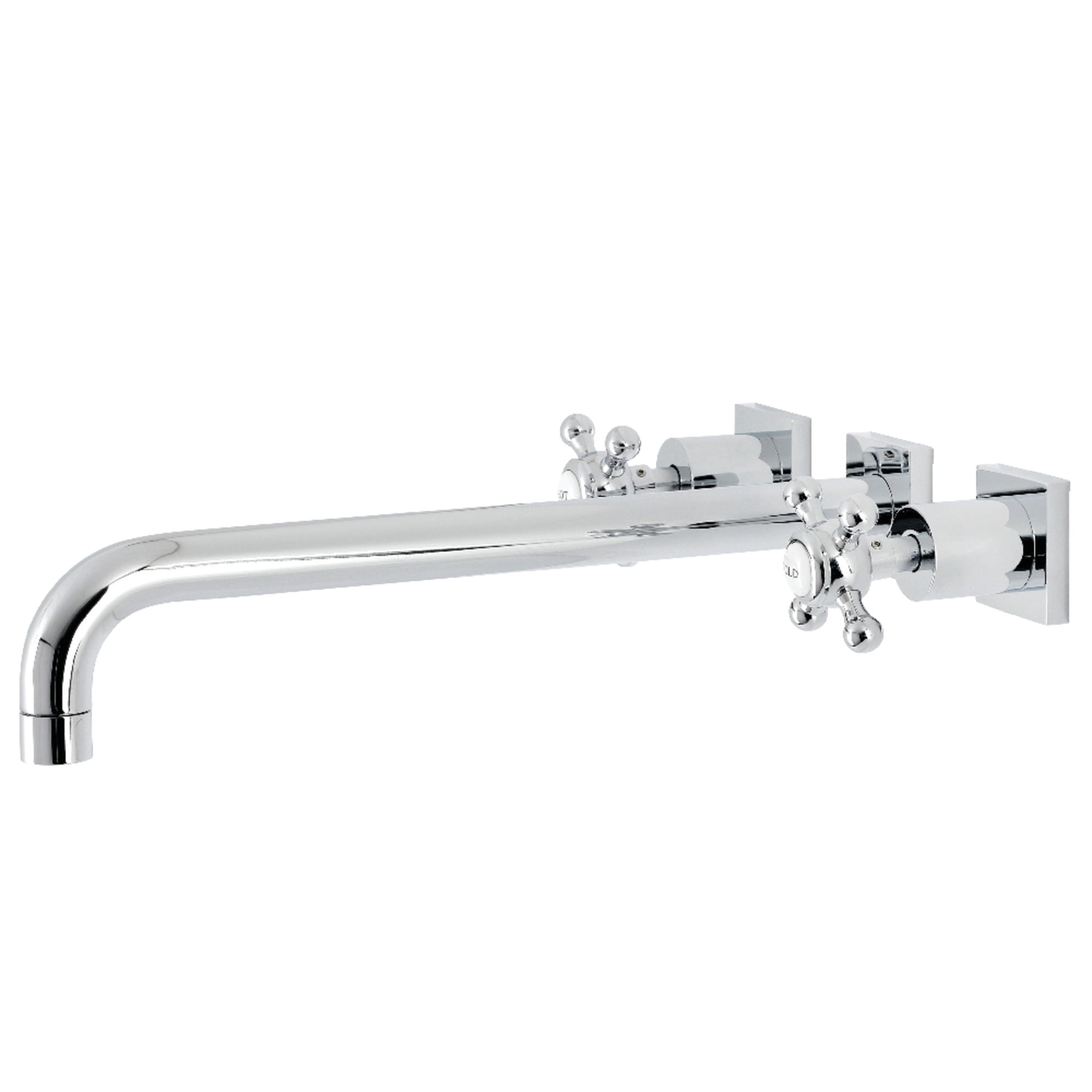 Kingston Brass KS6041BX Metropolitan Two-Handle 3-Hole Wall Mount Roman Tub Faucet in Polished Chrome